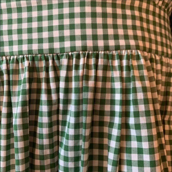 KATE SPADE Mini Gingham Bodega Dress with pockets peasant sleeves - Size: 12 - Picture 5 of 11